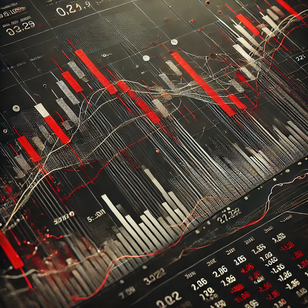 The impact of economic downturns on hard money lending illustrated with economic graphs and real estate imagery.